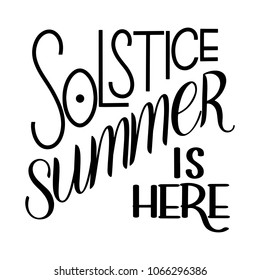 Summer solstice lettering. Elements for invitations, posters, greeting cards