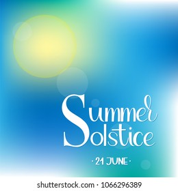 Summer solstice lettering. Elements for invitations, posters, greeting cards