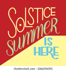 Summer solstice lettering. Elements for invitations, posters, greeting cards