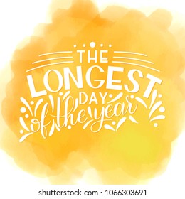 Summer solstice lettering. Elements for invitations, posters, greeting cards