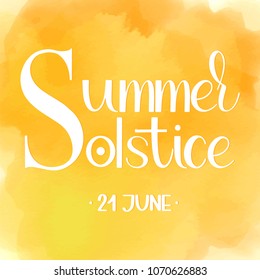 Summer solstice lettering. Elements for invitations, posters, greeting cards