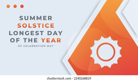 Summer Solstice. Longest Day of the Year Celebration Vector Design Illustration for Background, Poster, Banner, Advertising, Greeting Card