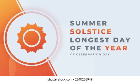 Summer Solstice. Longest Day of the Year Celebration Vector Design Illustration for Background, Poster, Banner, Advertising, Greeting Card