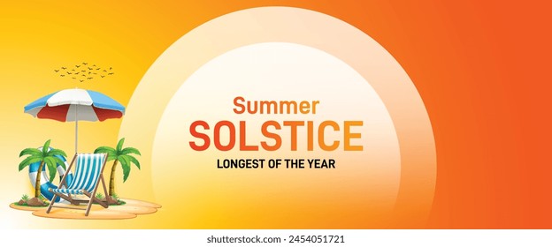 Summer Solstice. Longest day of the year. summer solstice template, banner, poster, social media post etc. summer discount offer banner, poster, digital post etc. 