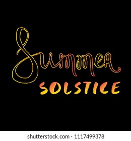 Summer solstice poster card for print or web,