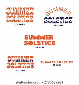 Summer Solstice Typography Vector Text