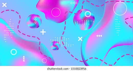 Summer sound poster design of a music festival. Bright smooth mesh is blurred by a futuristic pattern in pink, blue, green, yellow, purple tones. Trendy creative vector cosmic gradient. 