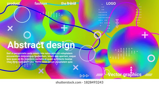 Summer sound poster design of a music festival.  Minimal style concept. Colorful abstract background. Trendy creative vector cosmic gradient.