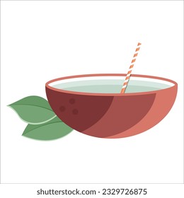 summer special coconut fruit drink image