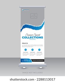 Summer special collection fashion sale roll up banner template