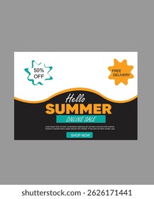 Summer special sale poster design banner