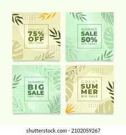 Summer special sale social media feed template