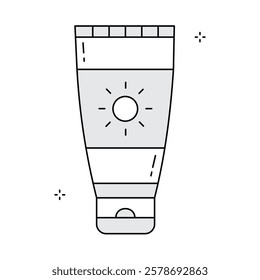 Summer SPF Sun Protection Vector Icon Design