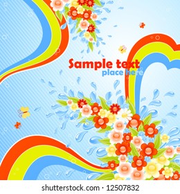 Summer splash. Abstract vector illustration.