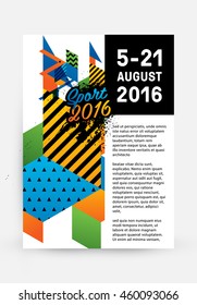 Summer sport 2016 concept template, Design for brochure, website, book or flyers.