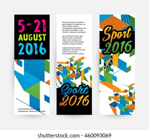 Plantilla de concepto de deportes de verano 2016, Diseño para folletos, sitios web, libros o folletos.