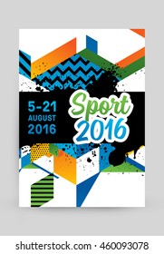 Summer sport 2016 concept template, Design for brochure, website, book or flyers.