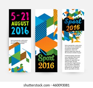 Summer sport 2016 concept template, Design for brochure, website, book or flyers.