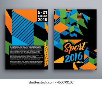 Summer sport 2016 concept template, Design for brochure, website, book or flyers.