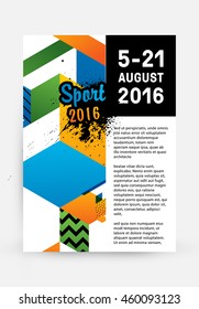 Summer sport 2016 concept template, Design for brochure, website, book or flyers.