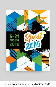 Summer sport 2016 concept template, Design for brochure, website, book or flyers.