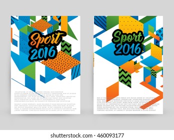 Plantilla de concepto de deportes de verano 2016, Diseño para folletos, sitios web, libros o folletos.