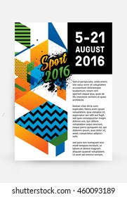 Summer sport 2016 concept template, Design for brochure, website, book or flyers.