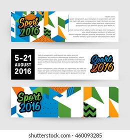 Plantilla de concepto de deportes de verano 2016, Diseño para folletos, sitios web, libros o folletos.