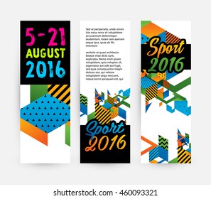 Summer Sport 2016 Concept Template, Design for Broschüre, Website, Buch oder Flyer.