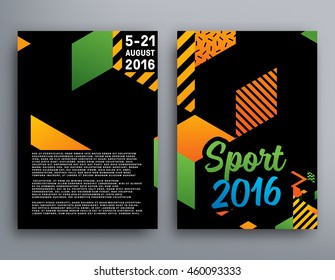 Summer sport 2016 concept template, Design for brochure, website, book or flyers.