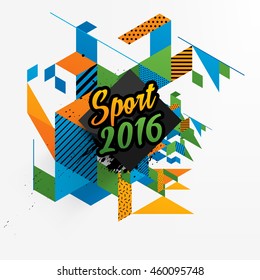 Plantilla de concepto de deportes de verano 2016, Diseño para folletos, sitios web, libros o folletos.