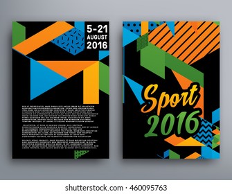 Plantilla de concepto de deportes de verano 2016, Diseño para folletos, sitios web, libros o folletos.