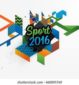 Summer sport 2016 concept template, Design for brochure, website, book or flyers.