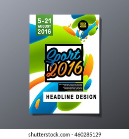 Summer sport 2016 concept template, Design for brochure, website, book or flyers.