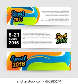 Summer Sport 2016 Concept Template, Design for Broschüre, Website, Buch oder Flyer.