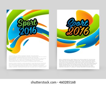 Summer sport 2016 concept template, Design for brochure, website, book or flyers.