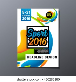 Summer sport 2016 concept template, Design for brochure, website, book or flyers.