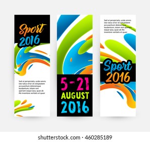 Summer sport 2016 concept template, Design for brochure, website, book or flyers.