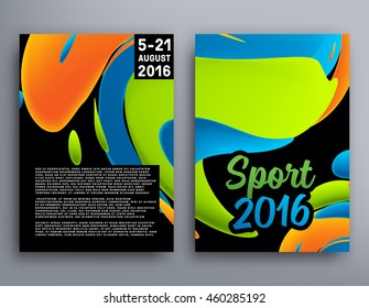 Summer sport 2016 concept template, Design for brochure, website, book or flyers.