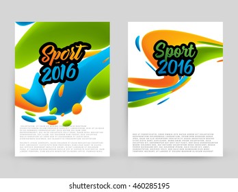 Summer sport 2016 concept template, Design for brochure, website, book or flyers.