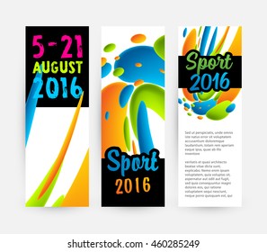 Plantilla de concepto de deportes de verano 2016, Diseño para folletos, sitios web, libros o folletos.