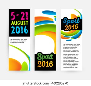 Summer sport 2016 concept template, Design for brochure, website, book or flyers.