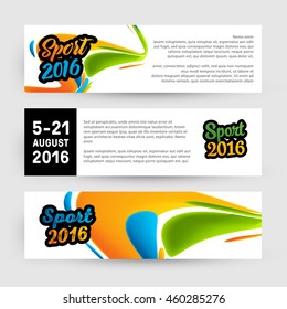 Summer sport 2016 concept template, Design for brochure, website, book or flyers.