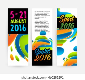 Summer sport 2016 concept template, Design for brochure, website, book or flyers.