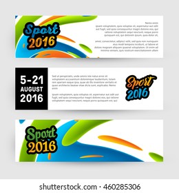 Summer sport 2016 concept template, Design for brochure, website, book or flyers.