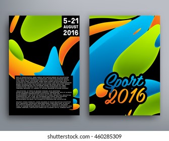 Summer sport 2016 concept template, Design for brochure, website, book or flyers.