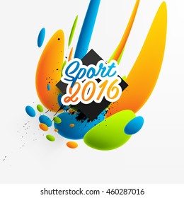 Summer Sport 2016 Concept Template, Design for Broschüre, Website, Buch oder Flyer.