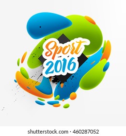 Summer sport 2016 concept template, Design for brochure, website, book or flyers.