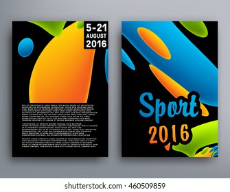 Summer sport 2016 concept template, Design for brochure, website, book or flyers.