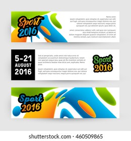 Summer sport 2016 concept template, Design for brochure, website, book or flyers.